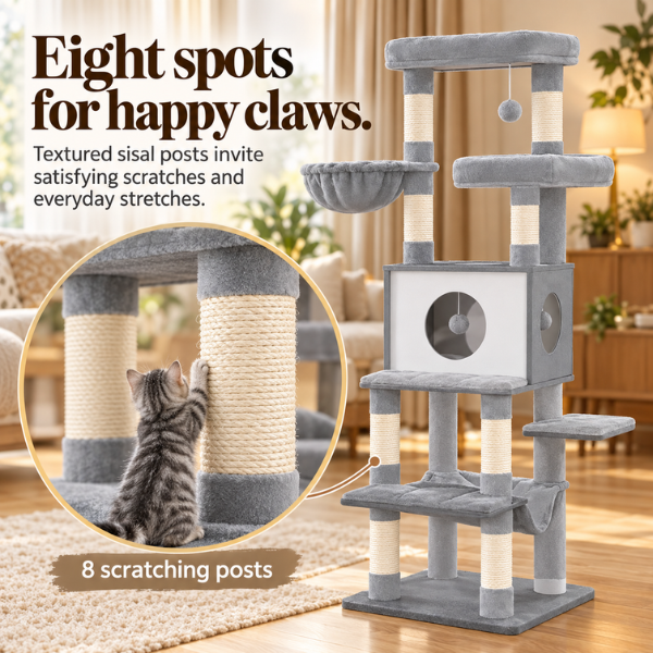 AUVANOM® Aspen Cat Tree – 166 cm