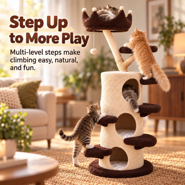 AUVANOM® Cozy Climbspire Cat Tower