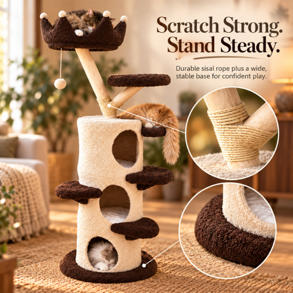AUVANOM® Cozy Climbspire Cat Tower