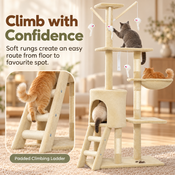 AUVANOM® Fern Cat Tree – 134 cm