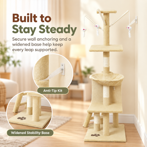 AUVANOM® Fern Cat Tree – 134 cm