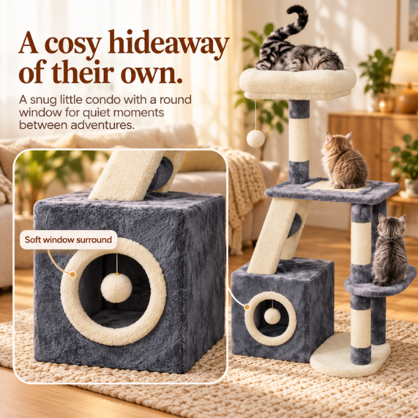 AUVANOM® Maple Cat Tree – 107 cm