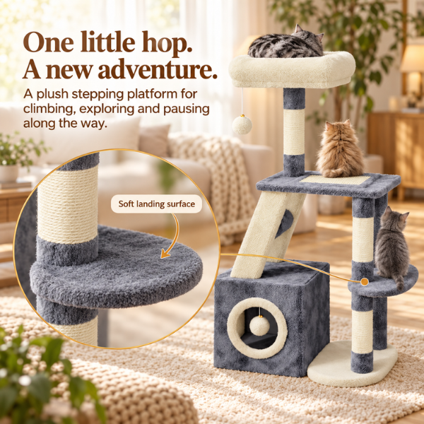 AUVANOM® Maple Cat Tree – 107 cm