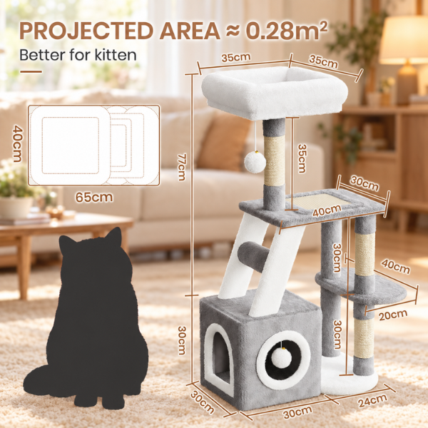 AUVANOM® Maple Cat Tree – 107 cm