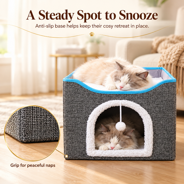 AUVANOM® Cosy Cube Cat Bed