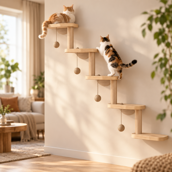 AUVANOM® Ascend Cat Wall Shelves – 5 Tiers