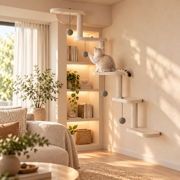 AUVANOM® Ascend Cat Wall Shelves – 5 Tiers
