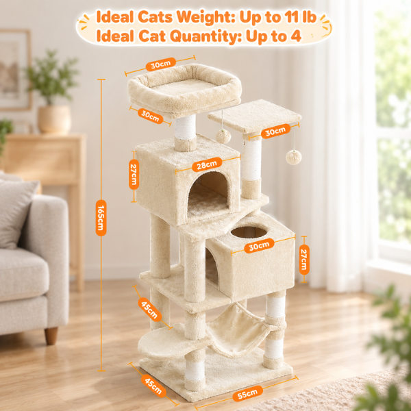 AUVANOM® Ashford Cat Tree – 165 cm