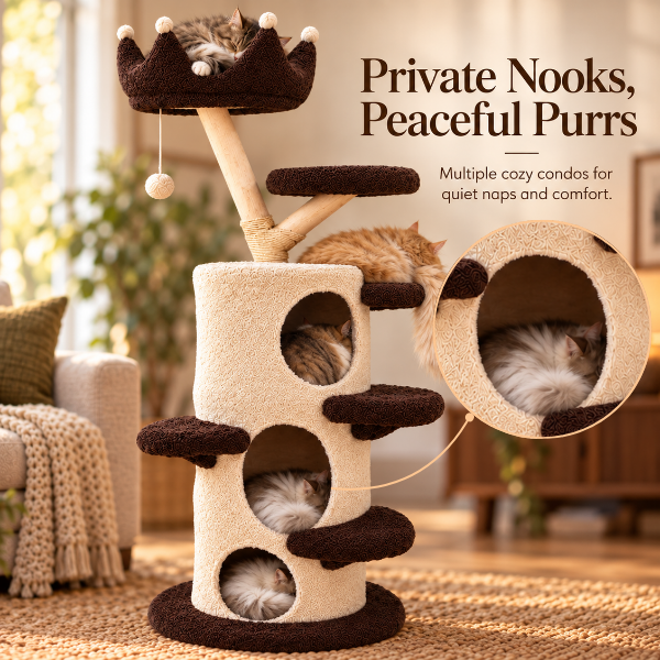 AUVANOM® Cozy Climbspire Cat Tower