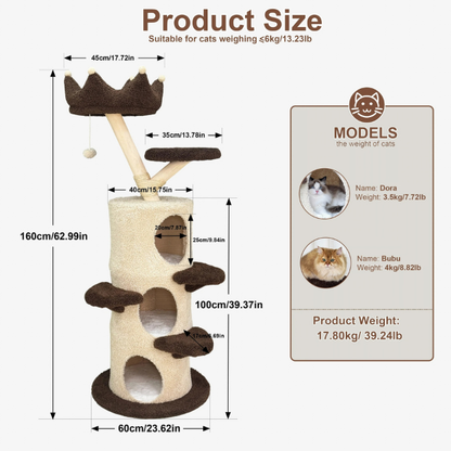 AUVANOM® Cozy Climbspire Cat Tower