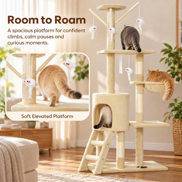 AUVANOM® Fern Cat Tree – 134 cm