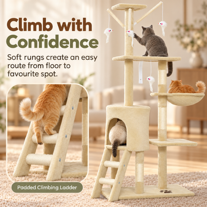 AUVANOM® Fern Cat Tree – 134 cm