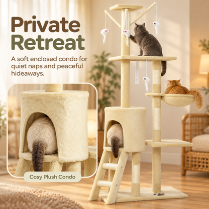 AUVANOM® Fern Cat Tree – 134 cm