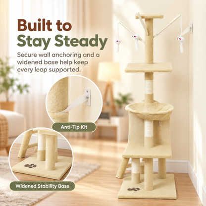 AUVANOM® Fern Cat Tree – 134 cm