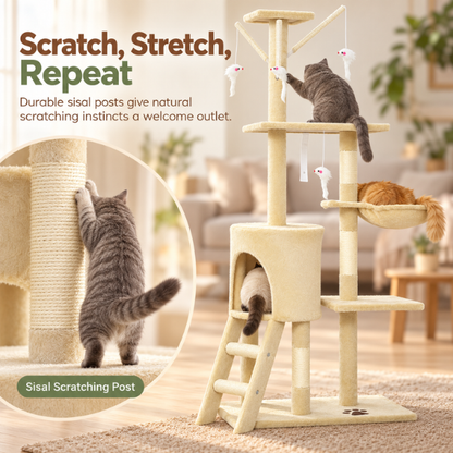 AUVANOM® Fern Cat Tree – 134 cm