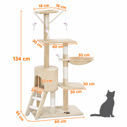 AUVANOM® Fern Cat Tree – 134 cm