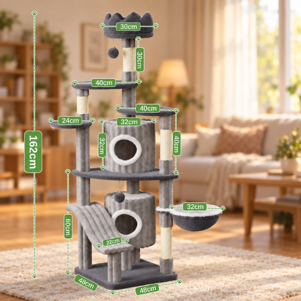 AUVANOM® Summit Cat Tree – 162 cm