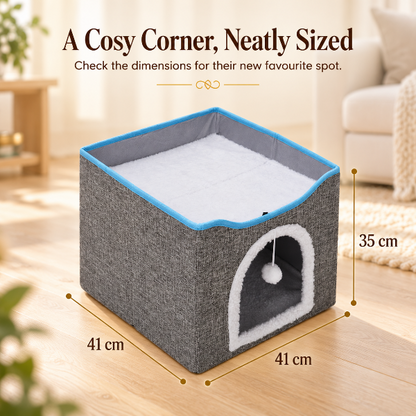 AUVANOM® Cosy Cube Cat Bed