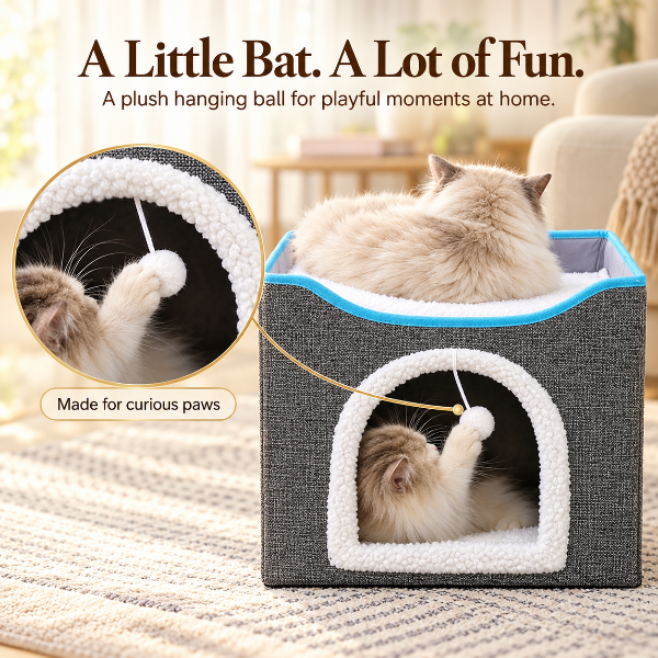 AUVANOM® Cosy Cube Cat Bed